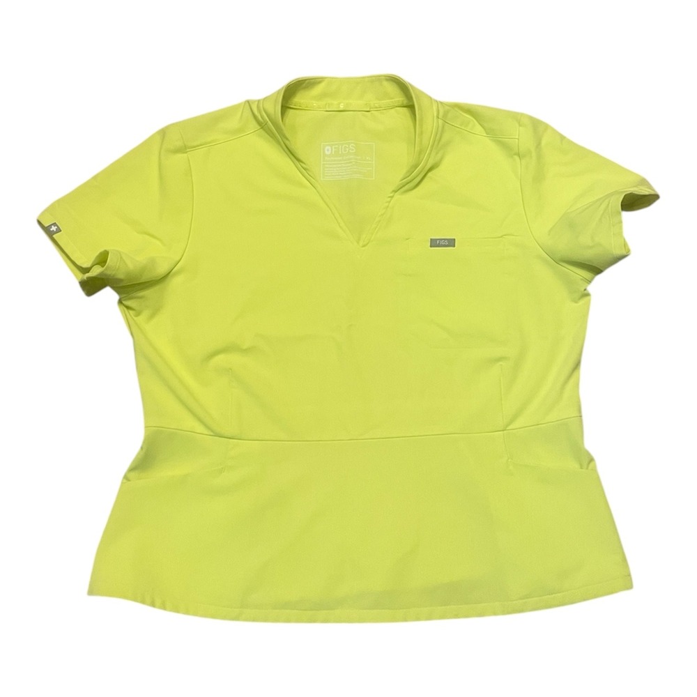 Figs Women's Scrub Top in Lime Green